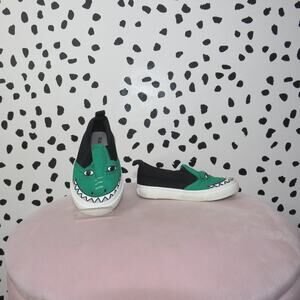 Old Navy Green Alligator Toddler Boys Slip On Sneakers